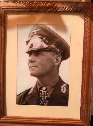 Rare Still Erwin Rommel Signed And Framed