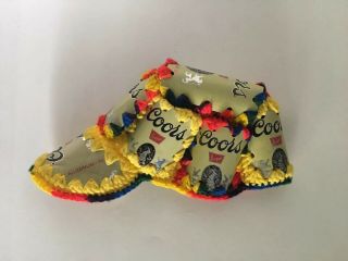 Vintage Crochet Coors Beer Hat