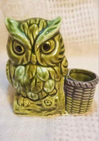 Owl with Basket Toothpick Holder 2