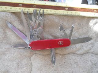 Victorinox Swiss Champ Swiss Army Knife,  Red - Mag Glass Missing