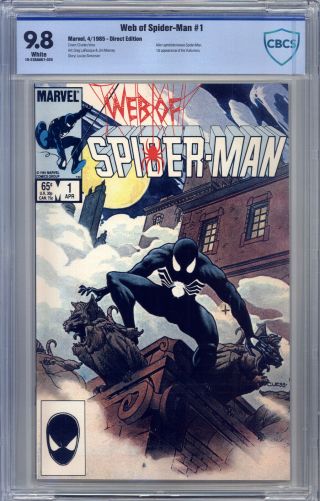 Web Of Spider - Man 1 Cbcs 9.  8 Vess,  Early Black Costume/venom,  1st Vulturions