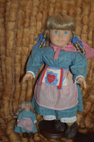 Vtg Pleasant Company American Girl Doll Kristen With Meet Outfit/ Mini