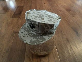 U.  S Marine Corps Style Utility Hat Digital Desert 8 Point Cap Medium 7 1/4