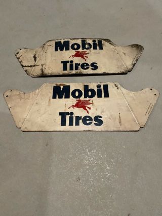 Vintage Mobil Auto Truck Tire Display Rack Sign Gas Gasoline Oil W/ Pegasus