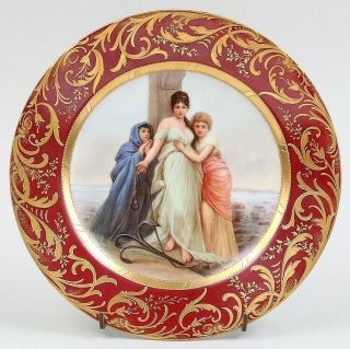 Antique Royal Vienna Dresden Porcelain Hand Painted Signed