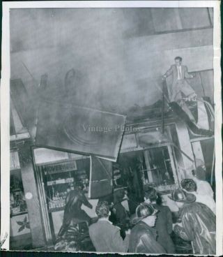 1958 Firemen Bogota Vida Department Store Colombia Christmas Shoppers Photo 8x8
