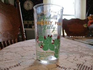 Vintage Glass Cahill’s Prickly Pear Jelly Jar Glass