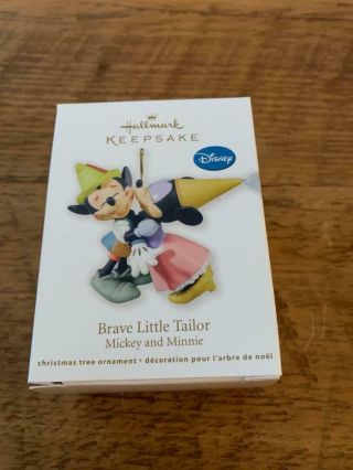 Hallmark Keepsake Ornament Mickey And Minnie Brave Little Tailor 2011 Mouse