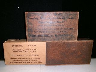 WW2 MEDICAL KIT unopen dressing,  first aid,  individual troop 2