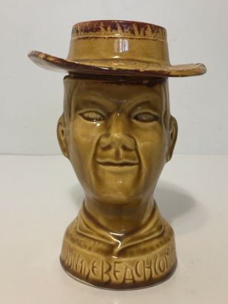 Vintage Don The Beachcomber Short Neck Mug Tiki Gold Yellow Brown Head Bust