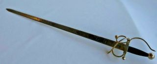 Vintage Damascened Sword Colada Del Cid Toledo Spain.