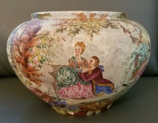 Antique Victorian Edwardian Royal Bonn Porcelain Franz Mehlem Vase Flower Pot