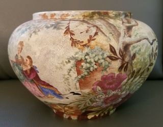 Antique Victorian Edwardian Royal Bonn Porcelain Franz Mehlem Vase Flower Pot 2