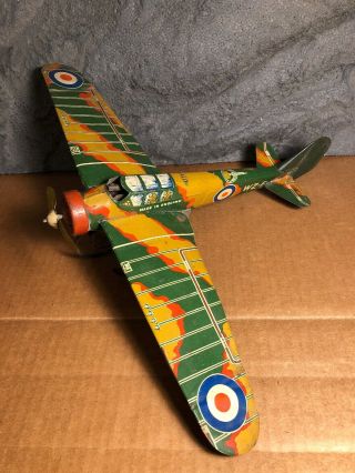 Vintage Mettoy | Tin Toy Airplane | Mechanical Wind - Up | Pre 1947 | England