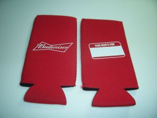 2 Budweiser Beer Bottle Koozie Fits 16oz This Bud’s For