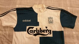 Vintage Liverpool 95/96 Away Football Shirt Medium Adidas