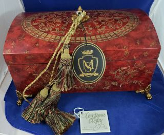 Vintage And Rare Maitland - Smith Hand Crafted Gilt Decorated Box