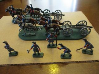 Toy Soldiers Semi - Round Lead Artillery (american Revolutionary War)