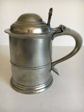 Antique Pewter Dome Lid Tankard,  probably by John Hardman of Wigan 2