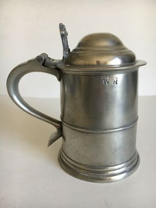Antique Pewter Dome Lid Tankard,  probably by John Hardman of Wigan 3