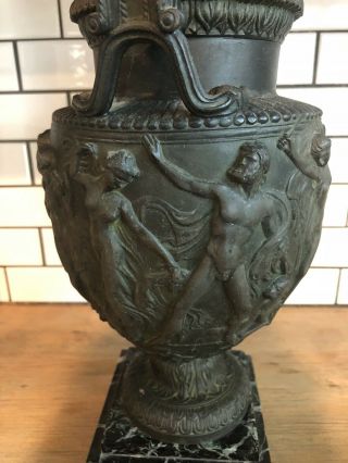 Antique Neoclassical Greek Roman Sculpture Urn/Vase Set 2