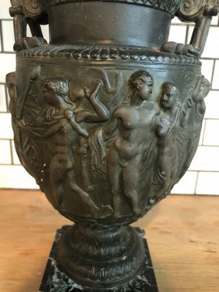 Antique Neoclassical Greek Roman Sculpture Urn/Vase Set 3
