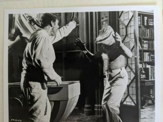 8x10 B&w Glossy Photo Of Actor In Aligator Head,  Vintage Possibly 50 