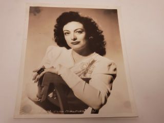 Vtg Orig 1940s Joan Crawford Columbia Pictures Publicity Movie Star Photo 8x10
