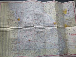 1951 Missouri road map Skelly oil gas route 66 3