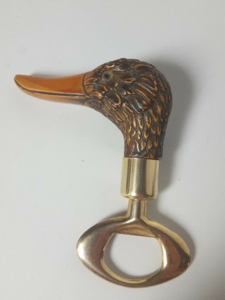 Vintage Mallard Duck Head Bottle Opener - Polyresin? Wooden?