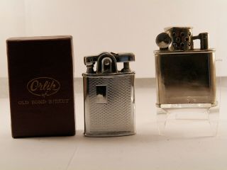 Vintage Lighter Rare Pair Orlik One Old Bond Street And Sports