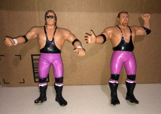 Vintage Ljn Wwf Wrestling Superstars Tag Team - The Hart Foundation - 1987