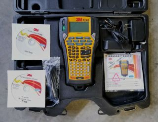 3m Pl300 Portable Labeler With Case,  Charger,  Computer Cable & Manuals