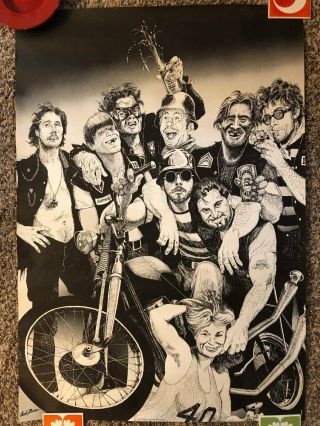 Htf Vintage 1967 60s Bob Dara Hells Angels Bikers Cult Club Personality Poster