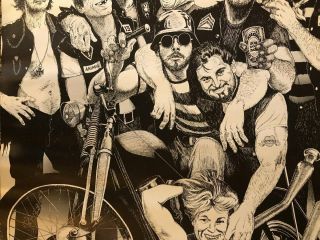 HTF Vintage 1967 60s Bob Dara Hells Angels Bikers Cult Club Personality Poster 3