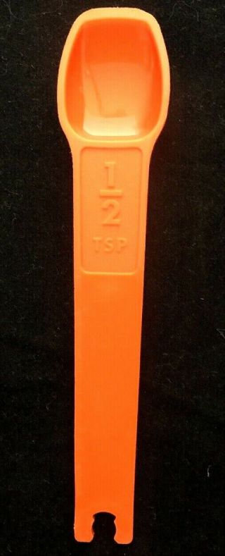 Vintage Tupperware Measuring Spoon Replacement Orange 1/2 Teaspoon (1/2 Tsp. )