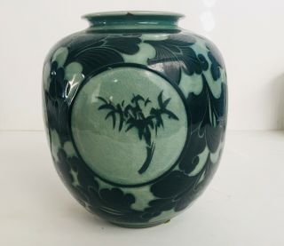 Korean Celadon glazed porcelain Large Four Seasons Vase/Jar 2
