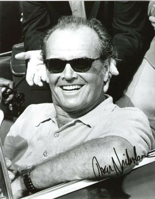 Rare Autographed Jack Nicholson Glossy 8x10 Photo Print