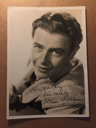 Glenn Vernon Very Rare Early Vintage Autographed Photo Bedlam 1944