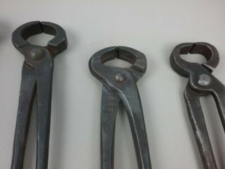 Vtg Antique Cast Iron Blacksmith Tongs Anvil Forge Tools Heller Bros.  Champion 3