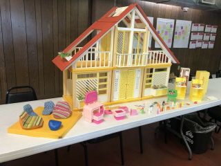 Vintage 1970’s Barbie Dream House With Furniture