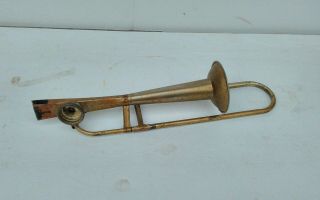 1940 ' s Tin Metal Trombone Kazoo Toy Instrument 2