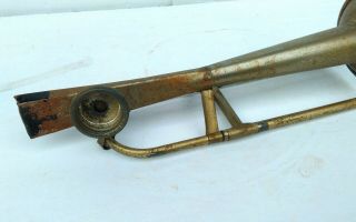 1940 ' s Tin Metal Trombone Kazoo Toy Instrument 3