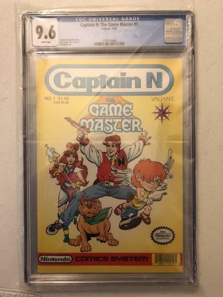 Captain N Game Master Comic 1 Cgc 9.  6 Valiant 1990 Nintendo