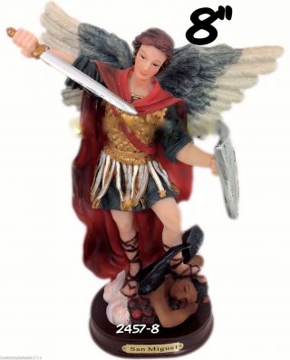 Saint Michael The Archangel /san Miguel Arcangel 8 " Statue |2457 - 8