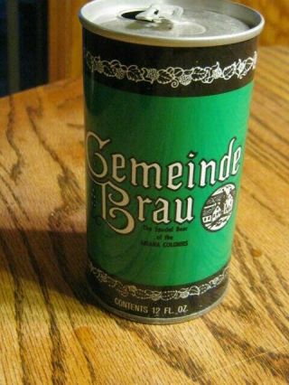 Vintage Gemeinde Brau Empty Beer Can 12 Oz