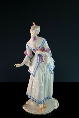 Nymphenburg German Porcelain Figurine " Lucinda " Commedia Dell " Arte By Bustelli