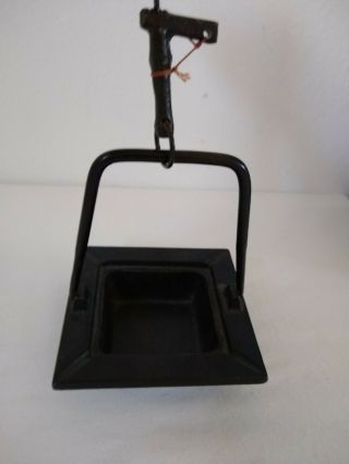 Vintage Style Japanese Cast Iron Mini Cooking Pot With Handle & Hanger