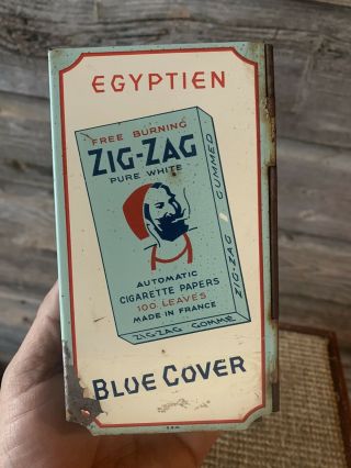 Vintage Zig - Zag Tobacco Paper Dispenser Advertising Tobacco Tin