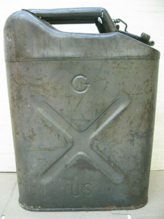 Vintage Usmc Military Metal Jerry Gas Can 5 Gallon 1968
